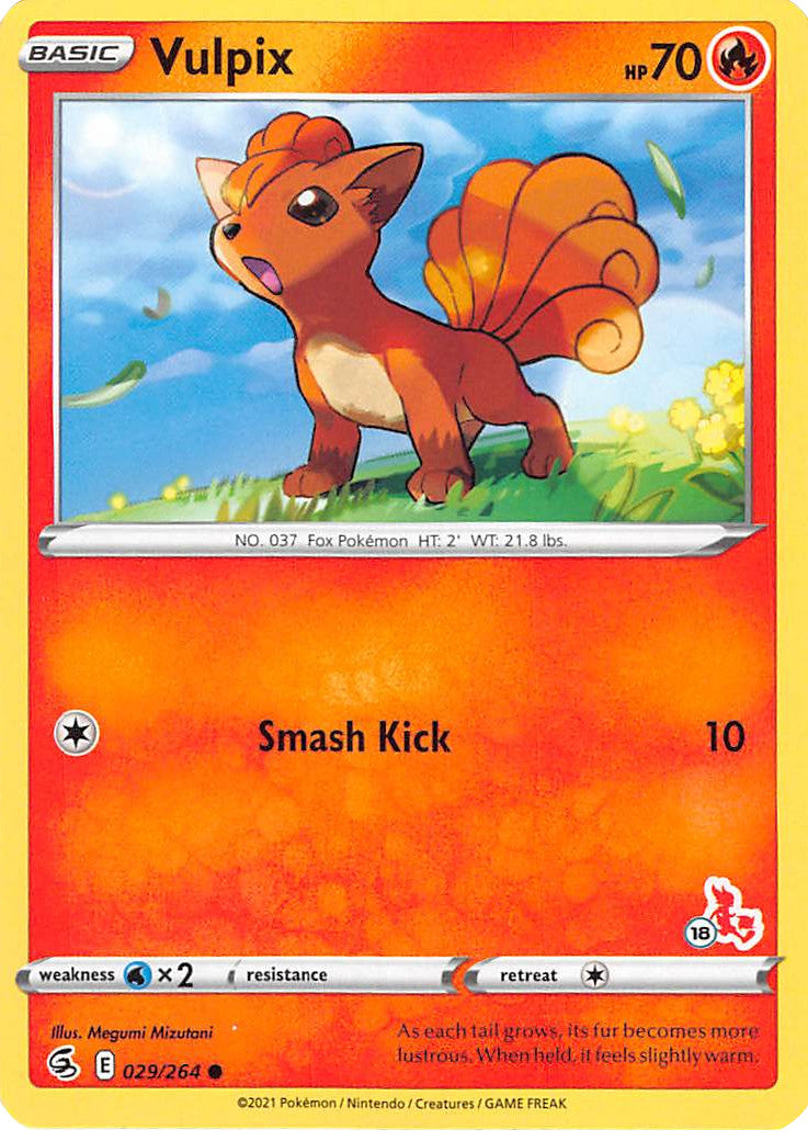 Vulpix (029/264) (Cinderace Stamp #18) [Battle Academy 2022] | Jack's On Queen