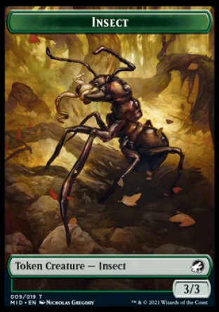 Insect Token [Innistrad: Midnight Hunt Tokens] | Jack's On Queen