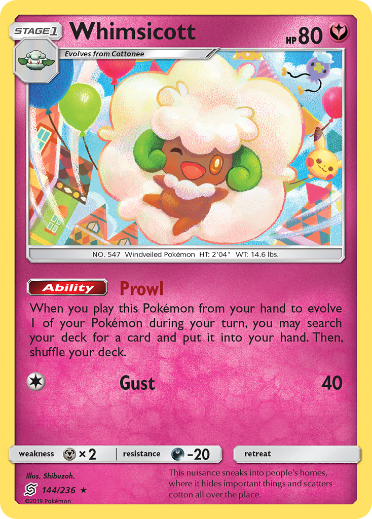 Whimsicott (144/236) [Sun & Moon: Unified Minds] | Jack's On Queen