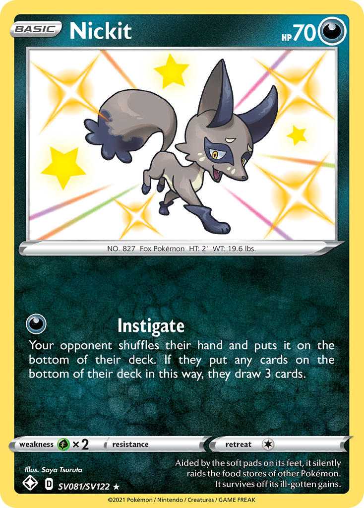 Nickit (SV081/SV122) [Sword & Shield: Shining Fates] | Jack's On Queen