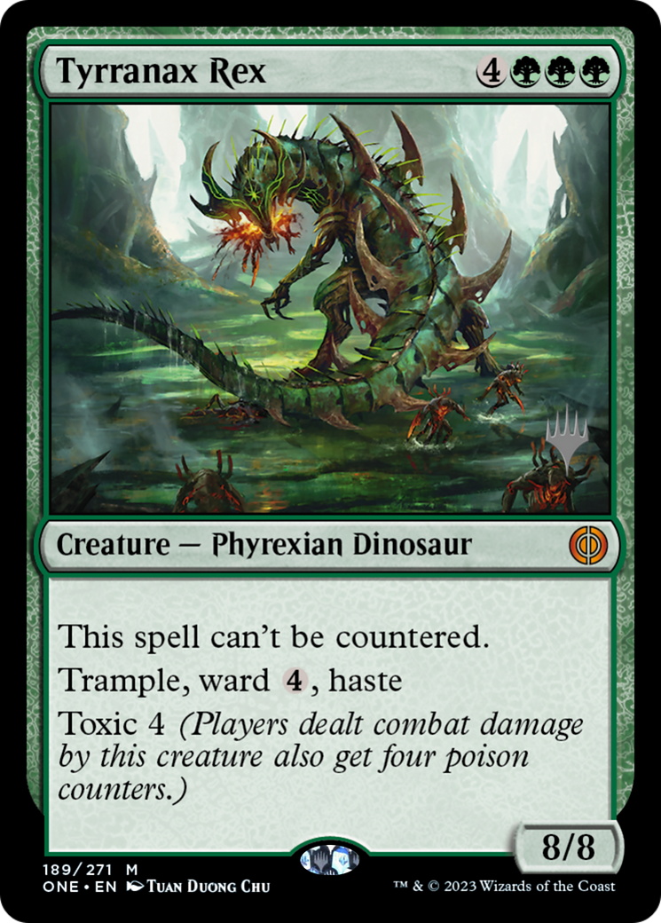 Tyrranax Rex (Promo Pack) [Phyrexia: All Will Be One Promos] | Jack's On Queen