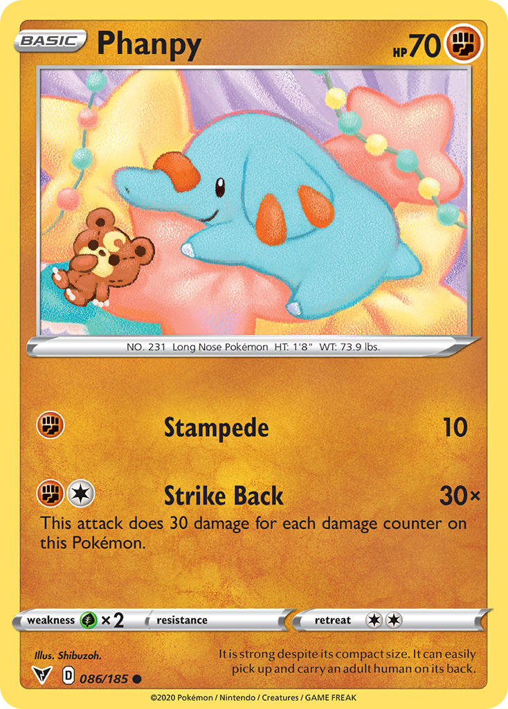 Phanpy (086/185) [Sword & Shield: Vivid Voltage] | Jack's On Queen