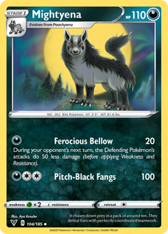 Mightyena (104/185) [Sword & Shield: Vivid Voltage] | Jack's On Queen