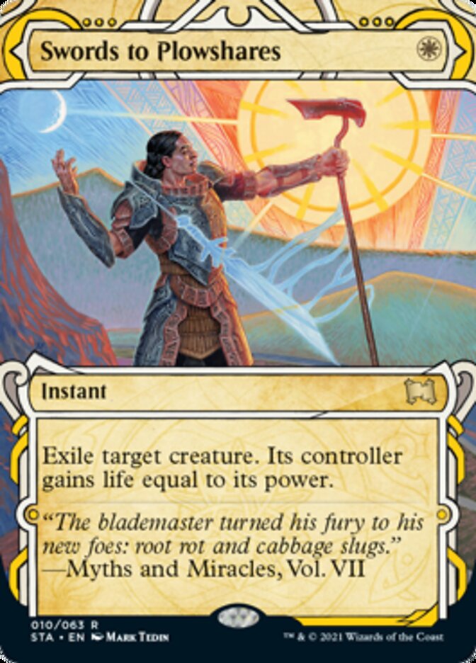 Swords to Plowshares (Etched Foil) [Strixhaven Mystical Archive] | Jack's On Queen