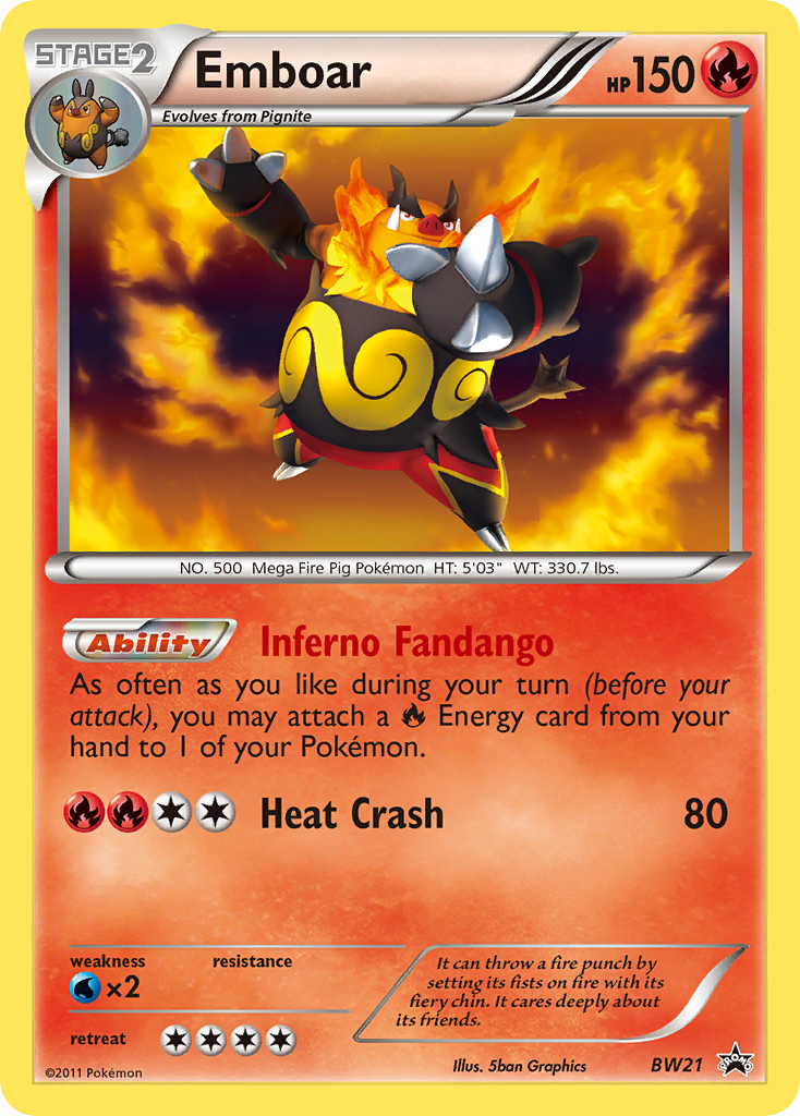 Emboar (BW21) [Black & White: Black Star Promos] | Jack's On Queen