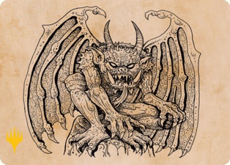 Cloister Gargoyle (Showcase) Art Card (Gold-Stamped Signature) [Dungeons & Dragons: Adventures in the Forgotten Realms Art Series] | Jack's On Queen