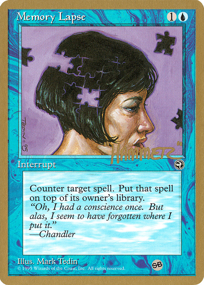Memory Lapse (Jigsaw) (Shawn "Hammer" Regnier) (SB) [Pro Tour Collector Set] | Jack's On Queen