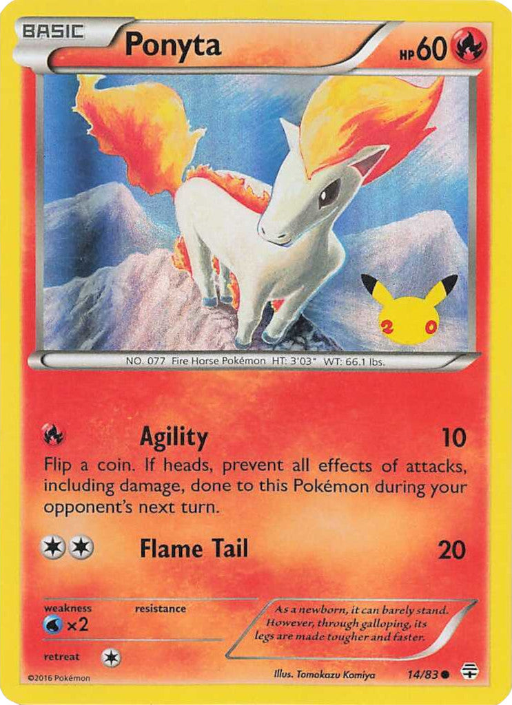 Ponyta (14/83) (20th Anniversary Stamp) [XY: Generations] | Jack's On Queen