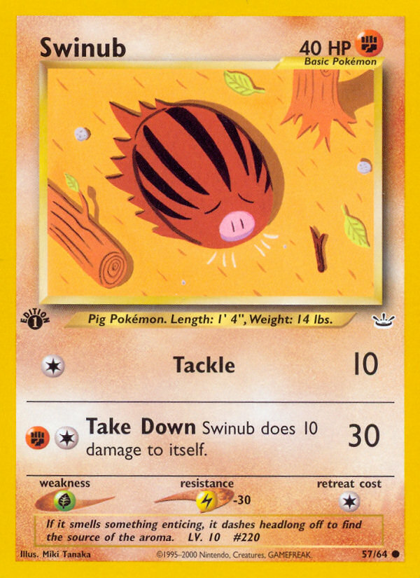 Swinub (57/64) [Neo Revelation 1st Edition] | Jack's On Queen