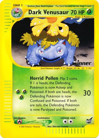 Dark Venusaur (7) (Winner) [Best of Promos] | Jack's On Queen