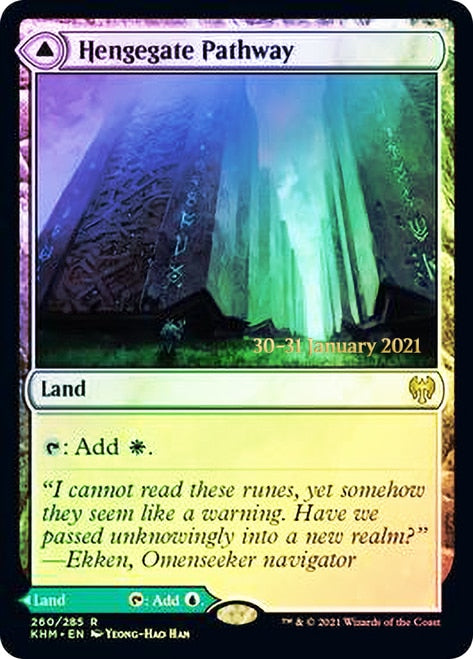 Hengegate Pathway // Mistgate Pathway  [Kaldheim Prerelease Promos] | Jack's On Queen