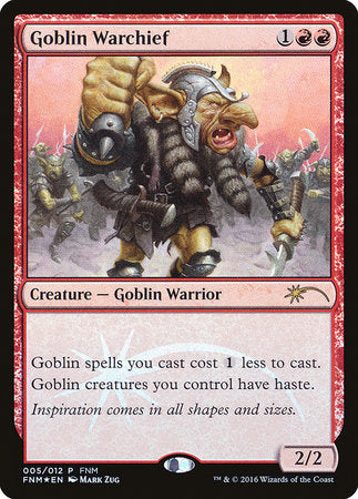 Goblin Warchief (2016) [Friday Night Magic 2016] | Jack's On Queen