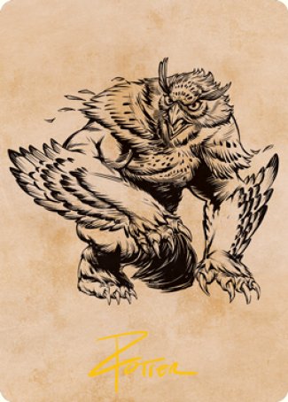 Owlbear (Showcase) Art Card (Gold-Stamped Signature) [Dungeons & Dragons: Adventures in the Forgotten Realms Art Series] | Jack's On Queen