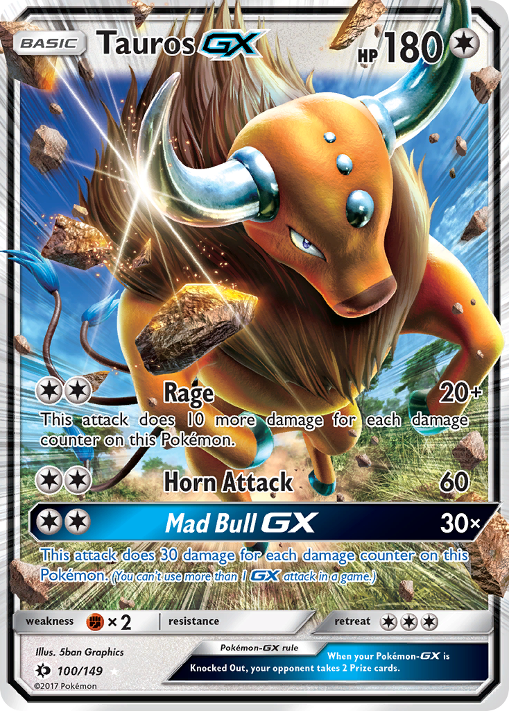 Tauros GX (100/149) [Sun & Moon: Base Set] | Jack's On Queen