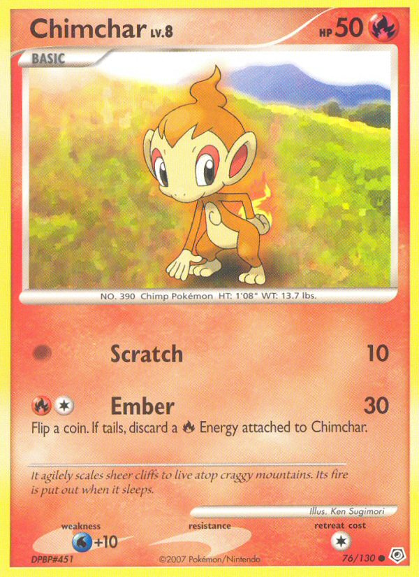 Chimchar (76/130) [Diamond & Pearl: Base Set] | Jack's On Queen
