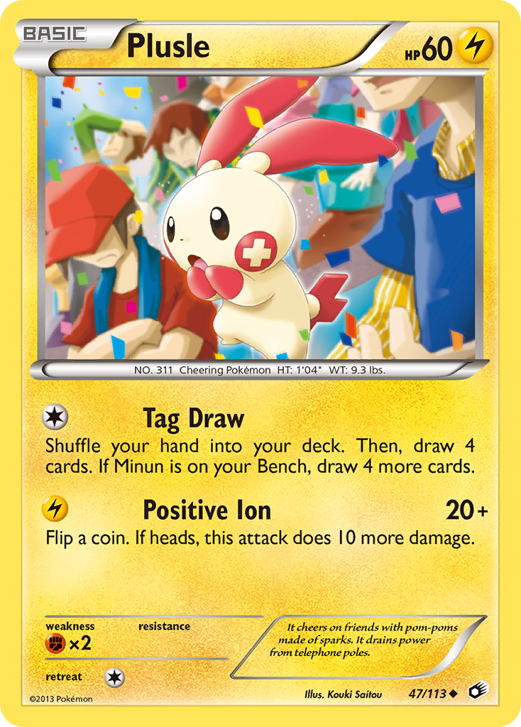 Plusle (47/113) [Black & White: Legendary Treasures] | Jack's On Queen