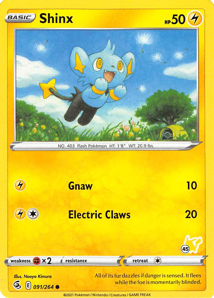 Shinx (091/264) (Pikachu Stamp #45) [Battle Academy 2022] | Jack's On Queen