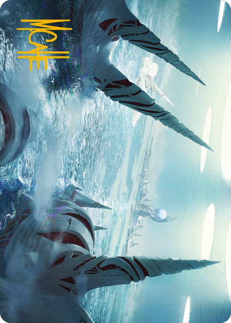 Seachrome Coast Art Card (Gold-Stamped Signature) [Phyrexia: All Will Be One Art Series] | Jack's On Queen