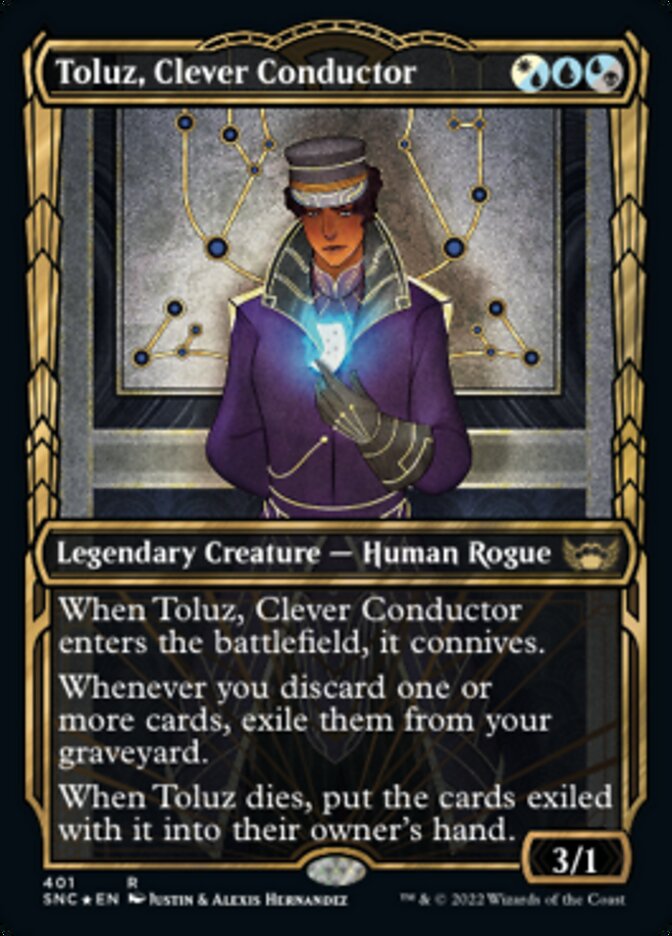 Toluz, Clever Conductor (Showcase Golden Age Gilded Foil) [Streets of New Capenna] | Jack's On Queen