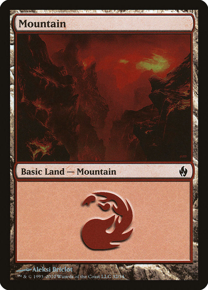 Mountain (32) [Premium Deck Series: Fire and Lightning] | Jack's On Queen