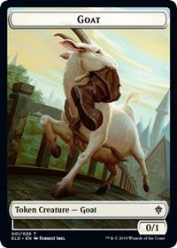 Goat // Food (17) Double-sided Token [Throne of Eldraine Tokens] | Jack's On Queen