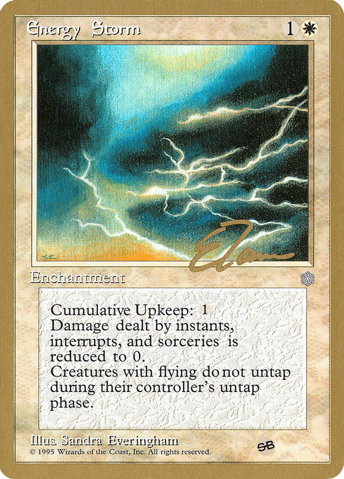 Energy Storm (Eric Tam) (SB) [Pro Tour Collector Set] | Jack's On Queen