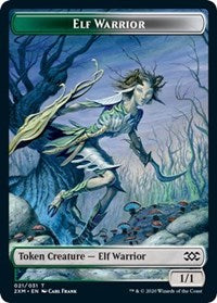 Elf Warrior // Plant Double-sided Token [Double Masters Tokens] | Jack's On Queen