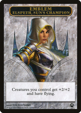 Emblem - Elspeth, Sun's Champion [Theros Tokens] | Jack's On Queen