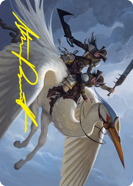 Gryffwing Cavalry Art Card (Gold-Stamped Signature) [Innistrad: Crimson Vow Art Series] | Jack's On Queen