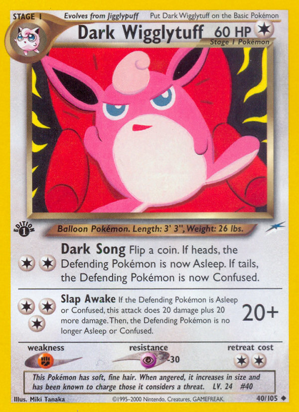 Dark Wigglytuff (40/105) [Neo Destiny 1st Edition] | Jack's On Queen