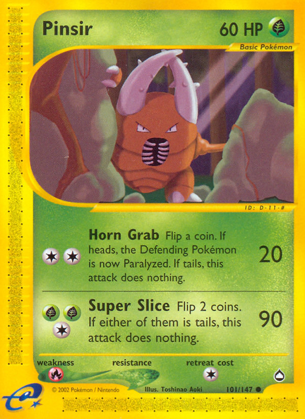 Pinsir (101/147) [Aquapolis] | Jack's On Queen