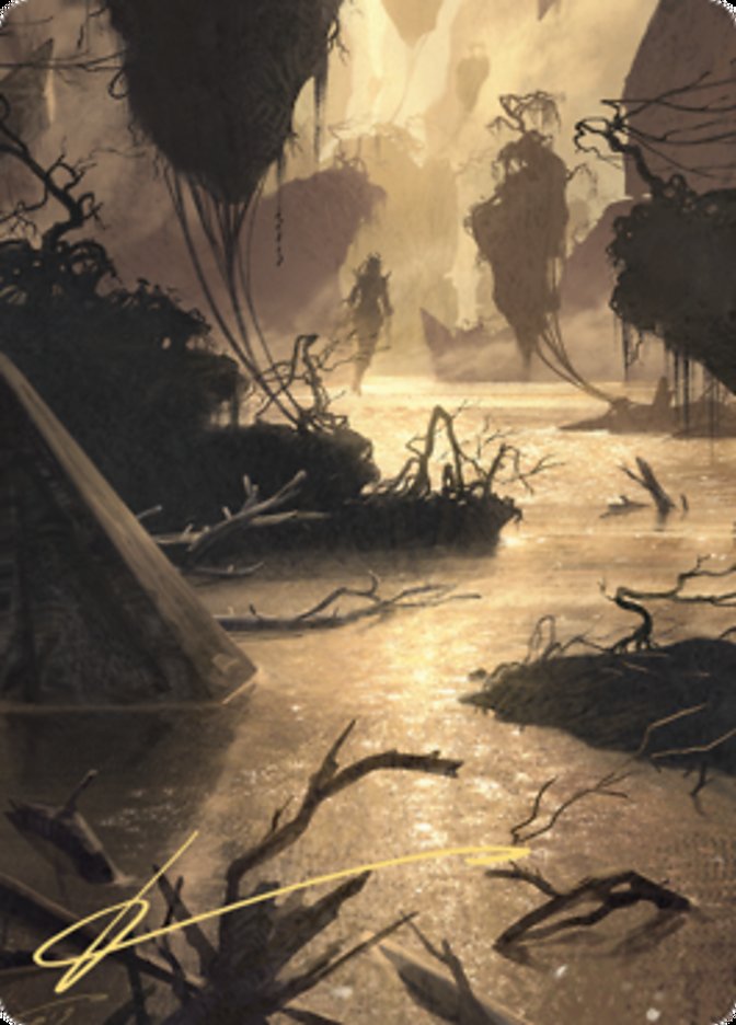 Murkwater Pathway Art Card (Gold-Stamped Signature) [Zendikar Rising Art Series] | Jack's On Queen