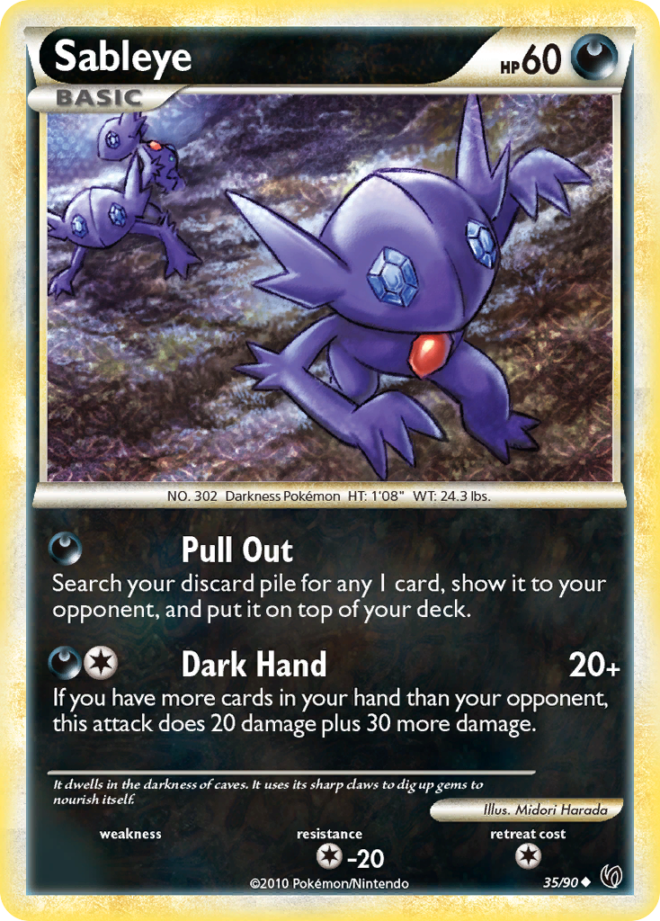 Sableye (35/90) [HeartGold & SoulSilver: Undaunted] | Jack's On Queen