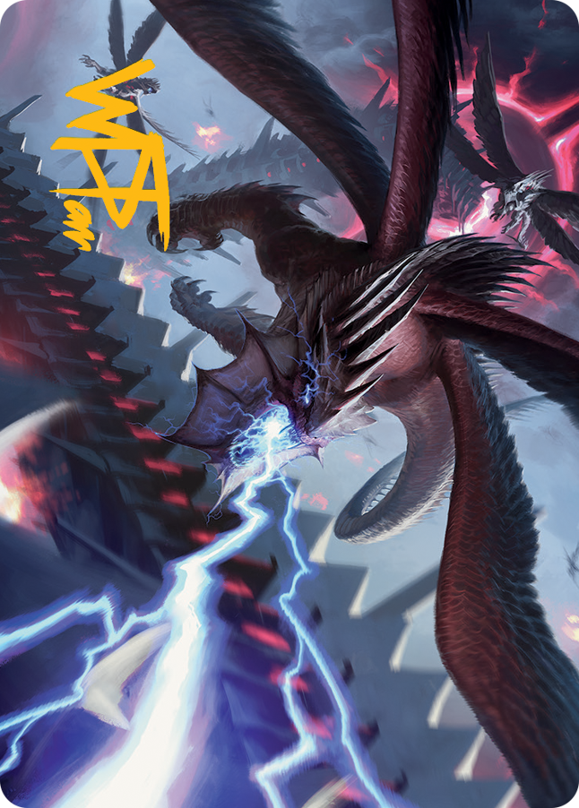 Defiant Thundermaw Art Card (Gold-Stamped Signature) [March of the Machine Art Series] | Jack's On Queen