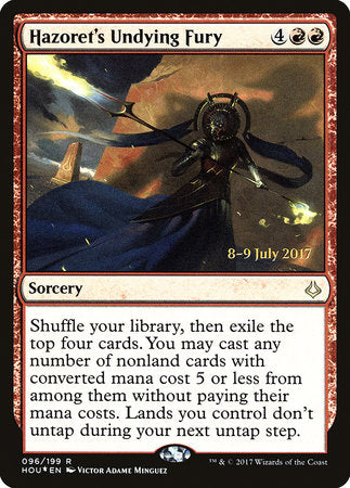 Hazoret's Undying Fury [Hour of Devastation Promos] | Jack's On Queen