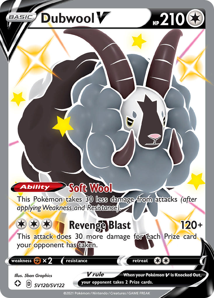 Dubwool V (SV120/SV122) [Sword & Shield: Shining Fates] | Jack's On Queen