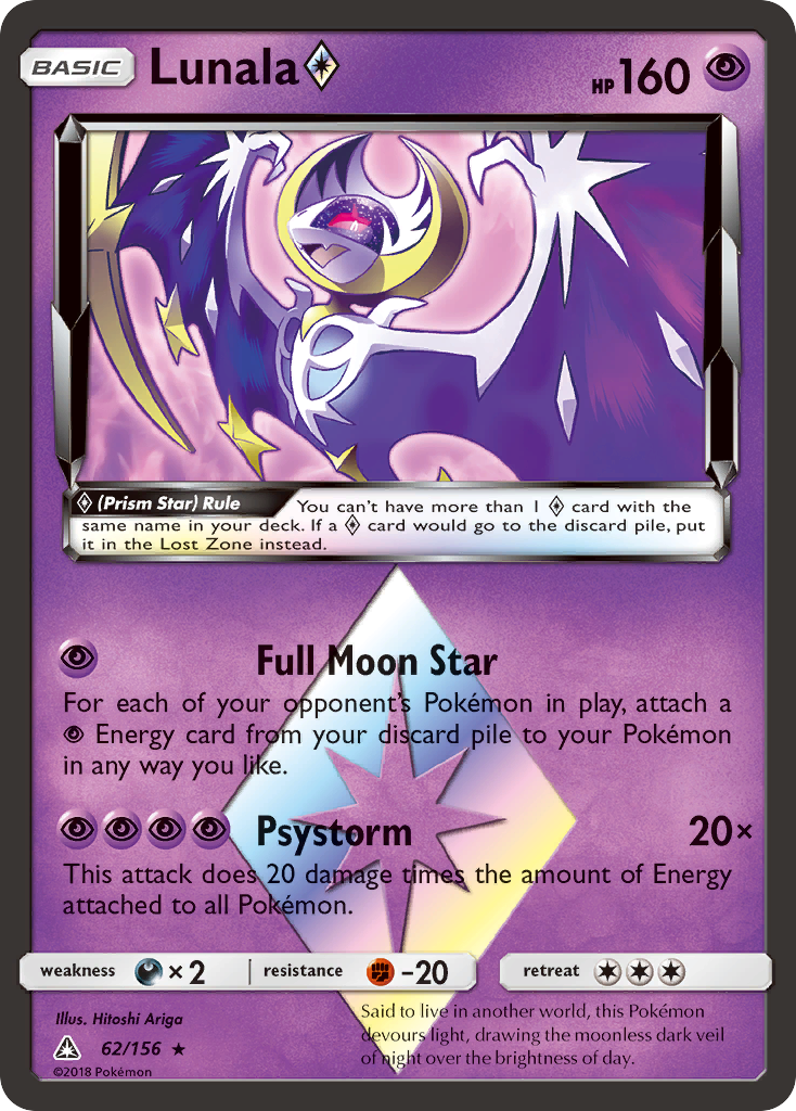 Lunala (62/156) (Prism Star) [Sun & Moon: Ultra Prism] | Jack's On Queen