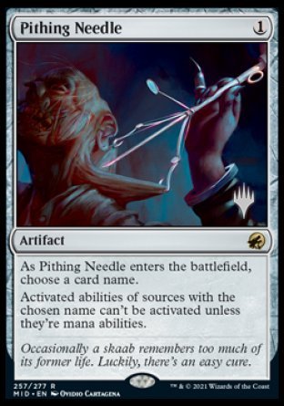 Pithing Needle (Promo Pack) [Innistrad: Midnight Hunt Promos] | Jack's On Queen