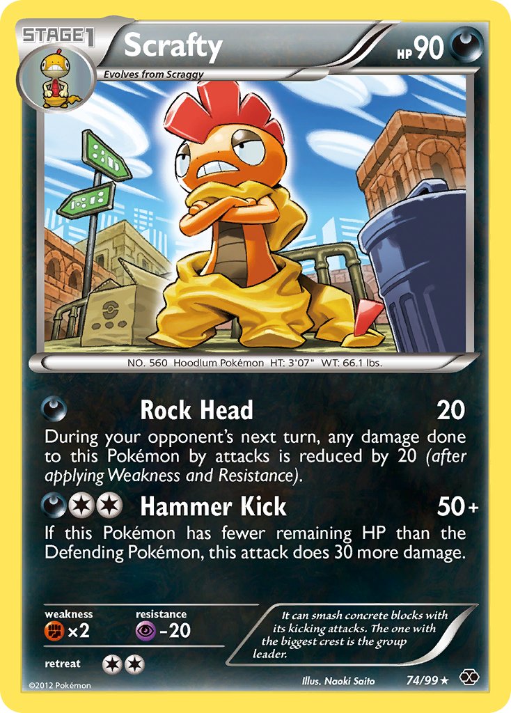 Scrafty (74/99) (Theme Deck Exclusive) [Black & White: Next Destinies] | Jack's On Queen