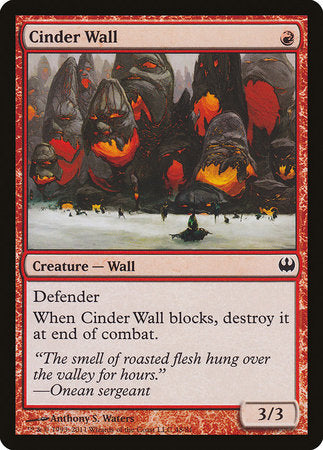 Cinder Wall [Duel Decks: Knights vs. Dragons] | Jack's On Queen