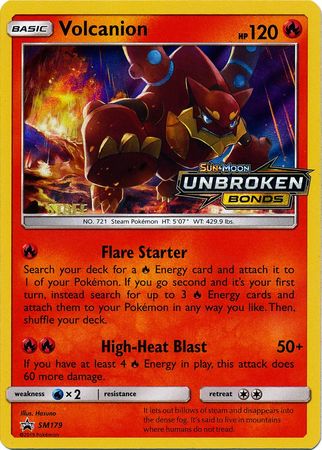 Volcanion (SM179) (Staff Prerelease Promo) [Sun & Moon: Black Star Promos] | Jack's On Queen