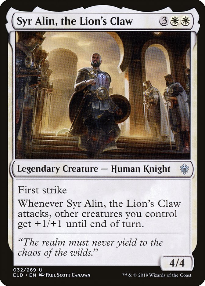 Syr Alin, the Lion's Claw [Throne of Eldraine] | Jack's On Queen