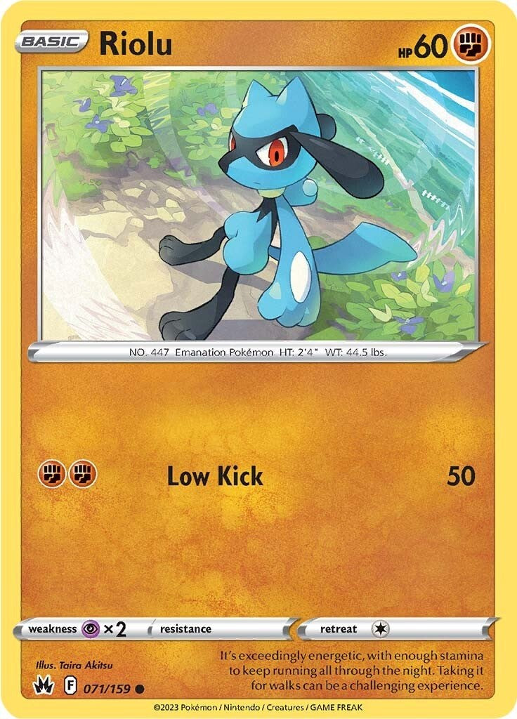 Riolu (071/159) [Sword & Shield: Crown Zenith] | Jack's On Queen