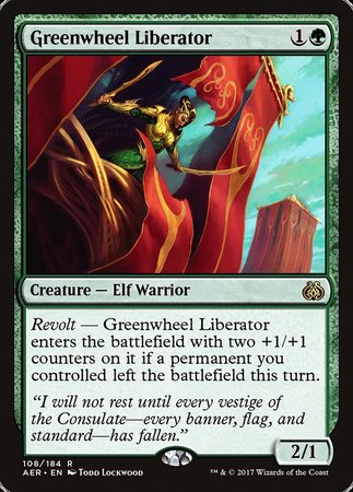 Greenwheel Liberator [Aether Revolt] | Jack's On Queen