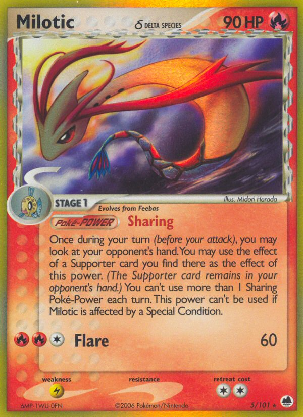 Milotic (5/101) (Delta Species) [EX: Dragon Frontiers] | Jack's On Queen