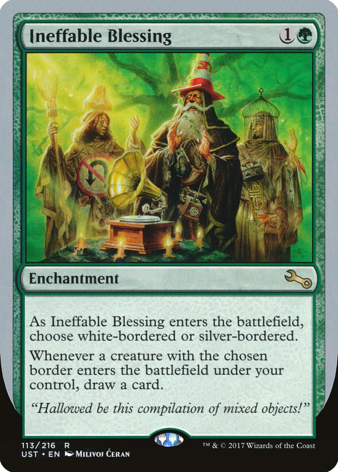 Ineffable Blessing ("choose white-bordered or silver-bordered") [Unstable] | Jack's On Queen
