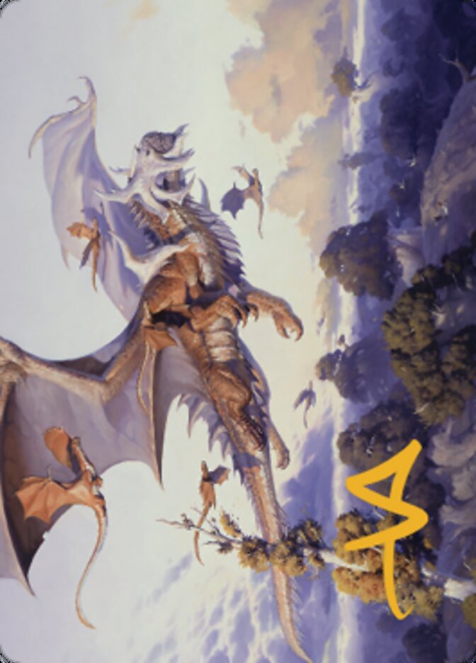 Rith, Liberated Primeval Art Card (Gold-Stamped Signature) [Dominaria United Art Series] | Jack's On Queen