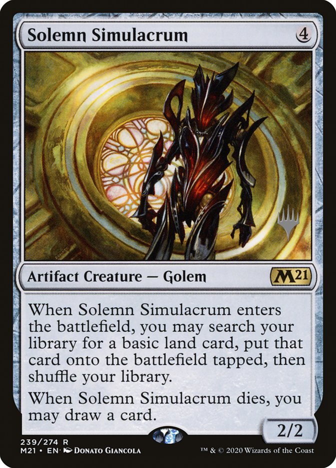 Solemn Simulacrum (Promo Pack) [Core Set 2021 Promos] | Jack's On Queen