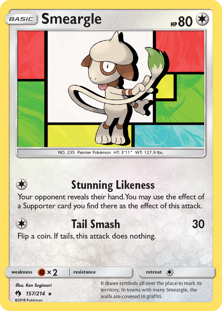 Smeargle (157/214) [Sun & Moon: Lost Thunder] | Jack's On Queen