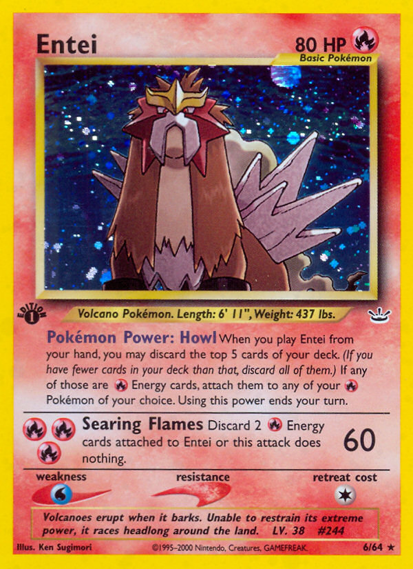 Entei (6/64) [Neo Revelation 1st Edition] | Jack's On Queen